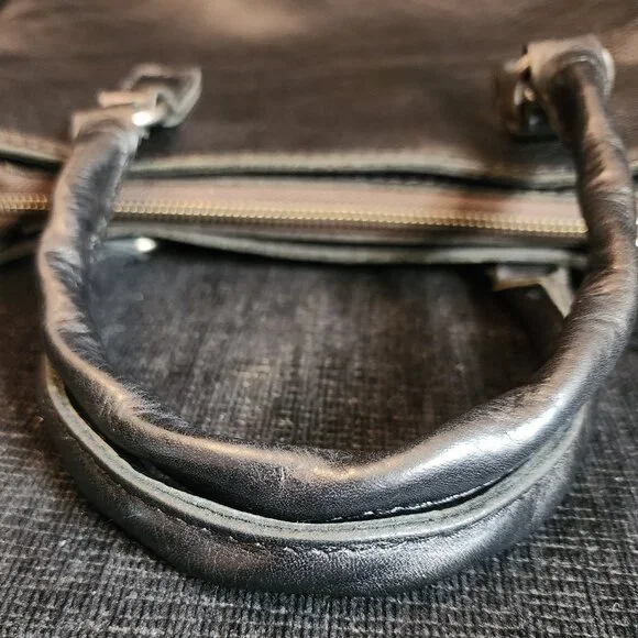 Patricia Nash Black Leather Satchel - Picture 7 of 13